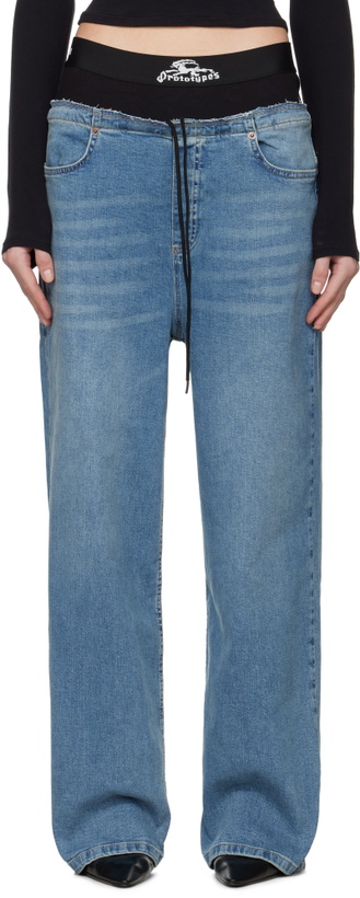 Photo: Prototypes Blue Waistband Regular Jeans