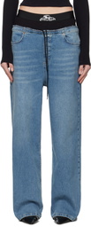 Prototypes Blue Waistband Regular Jeans