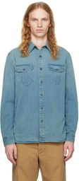 RRL Blue Herringbone Work Shirt
