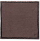 Brioni - Silk-Jacquard Pocket Square - Burgundy