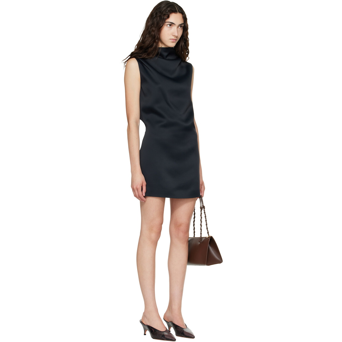 KHAITE Black Astor Minidress