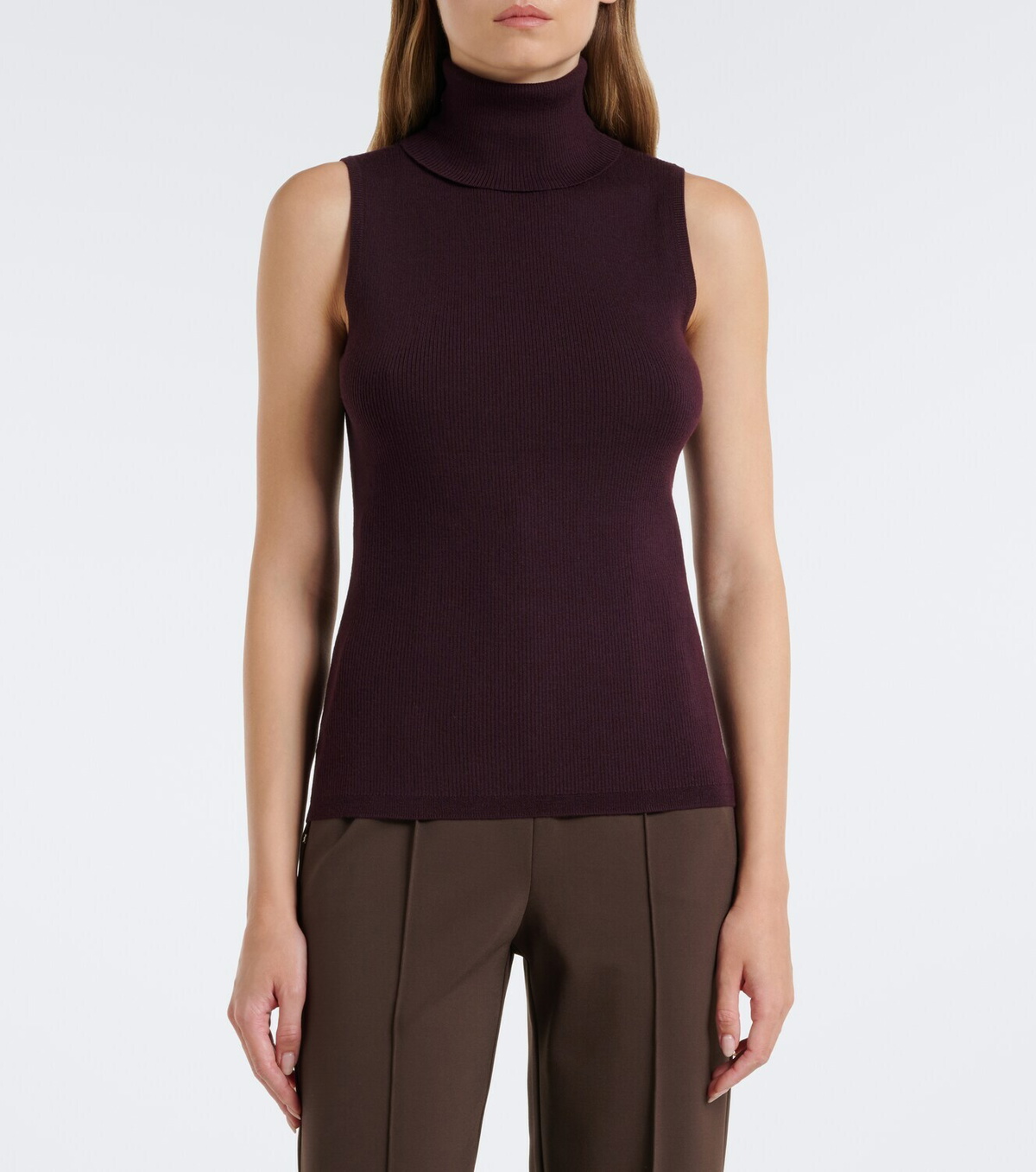 Jardin des Orangers Ribbed-knit virgin wool turtleneck top