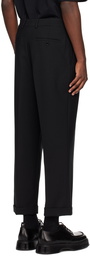 AMI Paris Black Carrot Fit Trousers