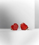 Aliita Corazón Mini 9kt and 18kt gold earrings with coral