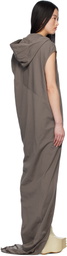 Rick Owens DRKSHDW Brown Hollywood Edfu T Maxi Dress