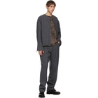 Tanaka Grey Wool Unfinished Dad Trousers