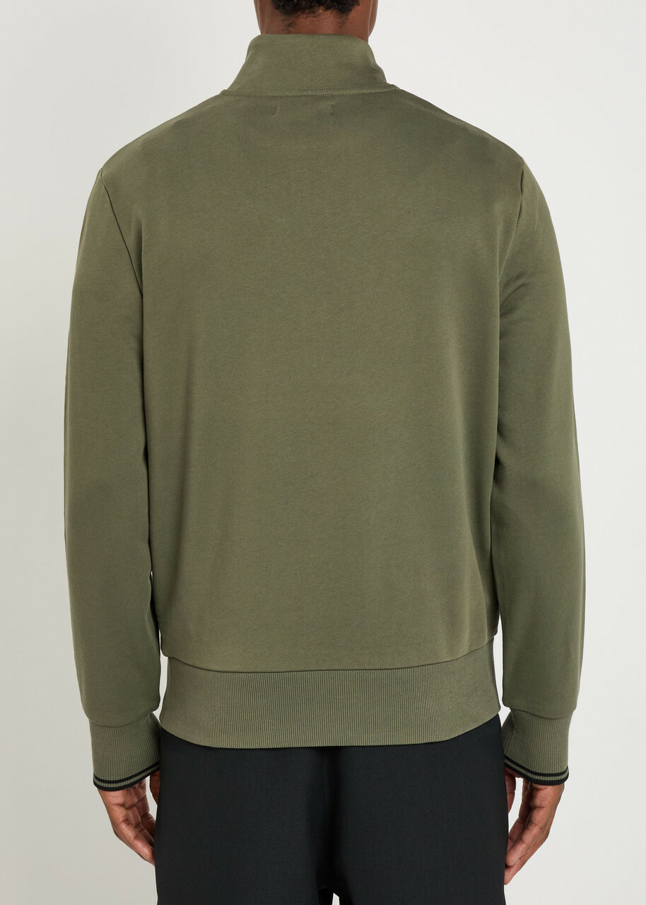 Fred Perry Half-zip Cotton Sweatshirt Green