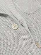 Agnona - Ribbed Cashmere and Cotton-Blend Cardigan - Gray