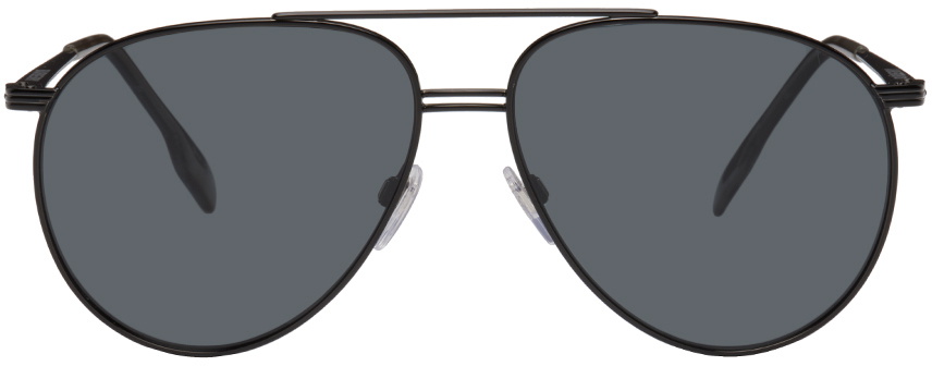 Burberry Black Aviator Sunglasses Burberry display picture 3