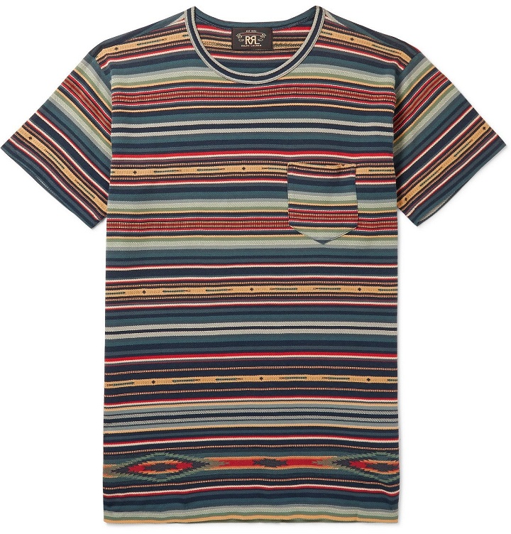 Photo: RRL - Slim-Fit Striped Cotton-Jacquard T-Shirt - Multi