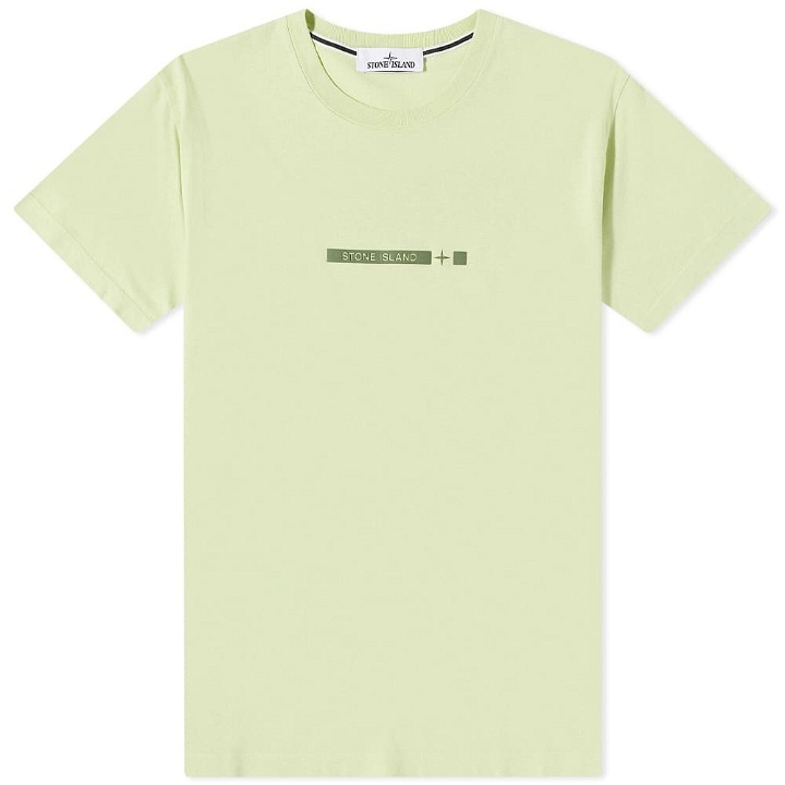 Photo: Stone Island Men's Micro Branding Print T-Shirt in Light Green