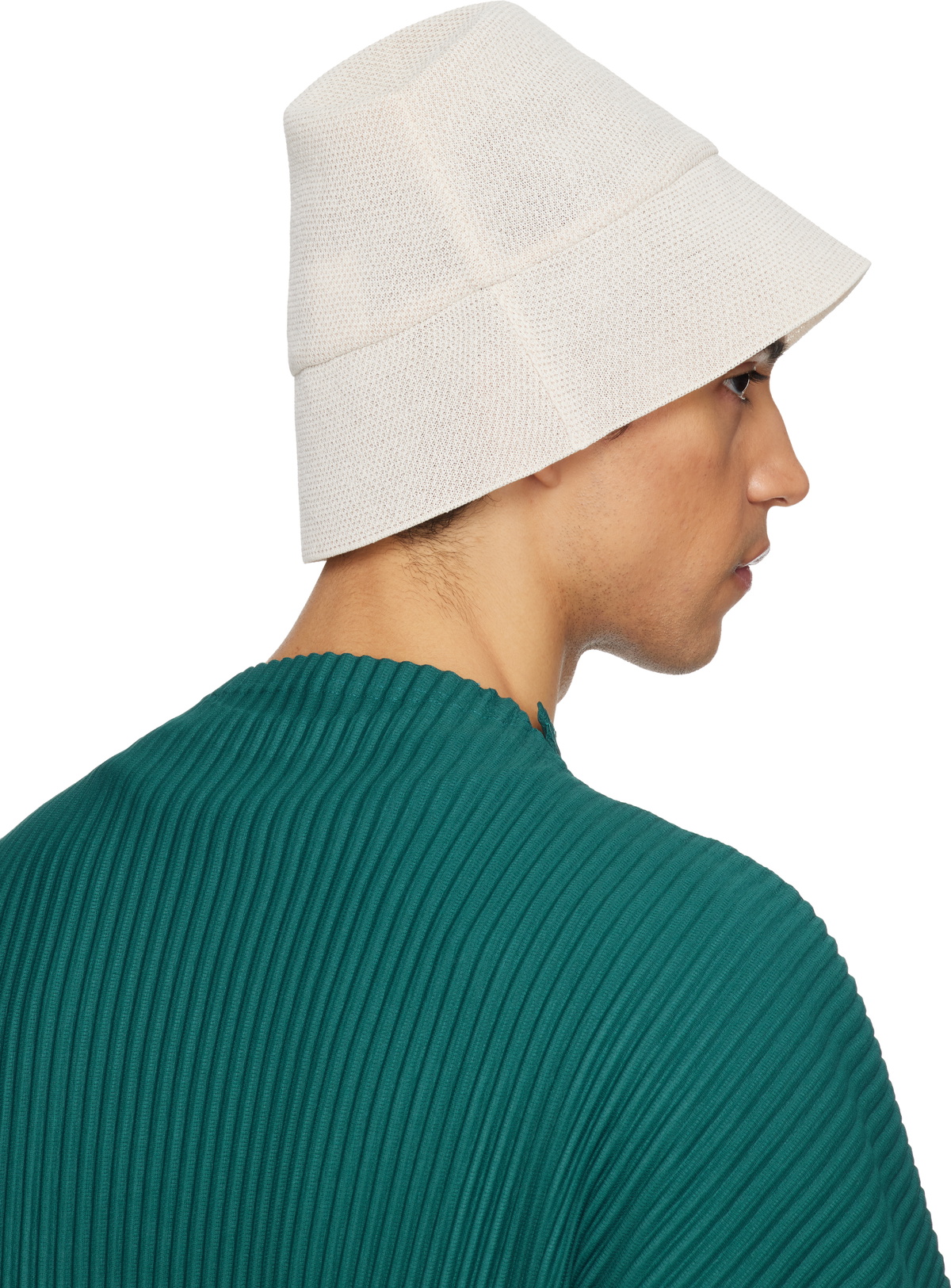 HOMME PLISSÉ ISSEY MIYAKE Beige Washi Bucket Hat