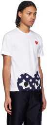 COMME des GARÇONS PLAY White Polka Dot T-Shirt