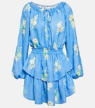 LoveShackFancy Popover floral mini dress
