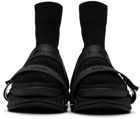 Balmain Black Knit B-Bold Strap High Sneakers