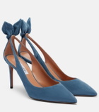 Aquazzura Bow Tie suede pumps