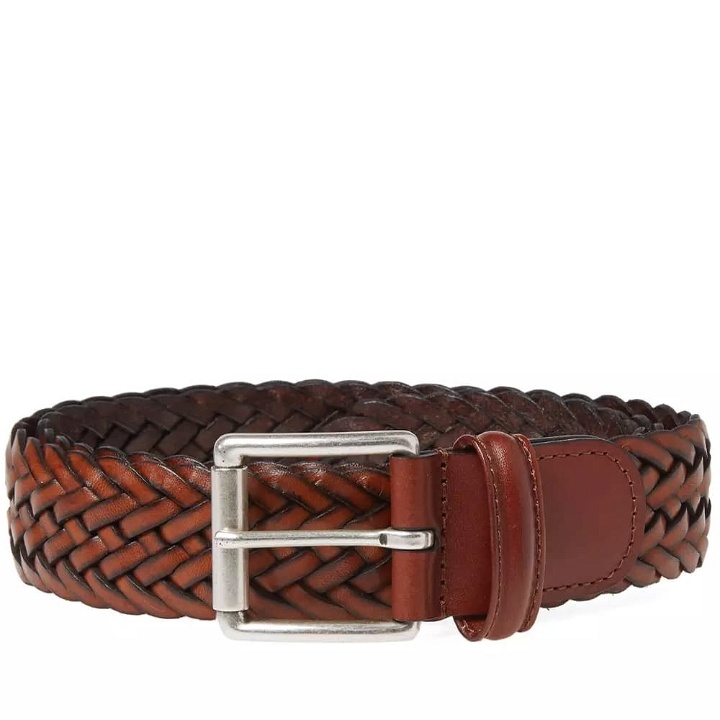 Photo: Anderson's Stretch Woven Leather Belt Brown