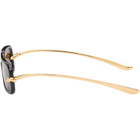 Bottega Veneta Black Knot Rectangular Sunglasses