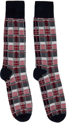 Thom Browne Navy Check Socks