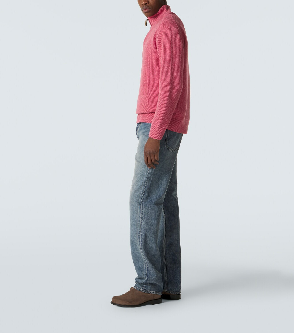 JW Anderson Wool and cotton half-zip sweater