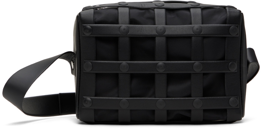 バッグ ISSEY MIYAKE SPIRAL GRID BLACK ISSEY MIYAKE Black Spiral Grid Bag Issey Miyake Men