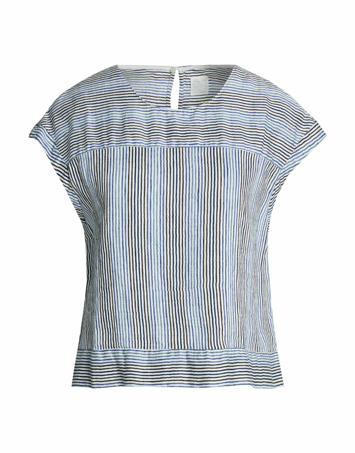 120% Lino Womens Top in Blue