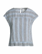 120% Lino Womens Top in Blue