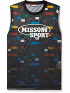 Missoni - Logo-Embroidered Printed Mesh Tank Top - Black