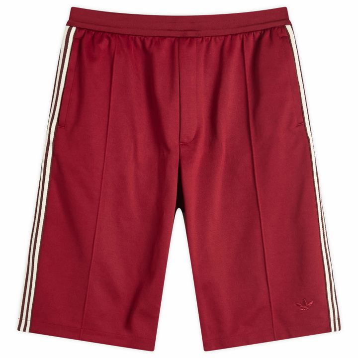 Photo: Adidas x Wales Bonner Track Shorts in Collegiate Burgundy