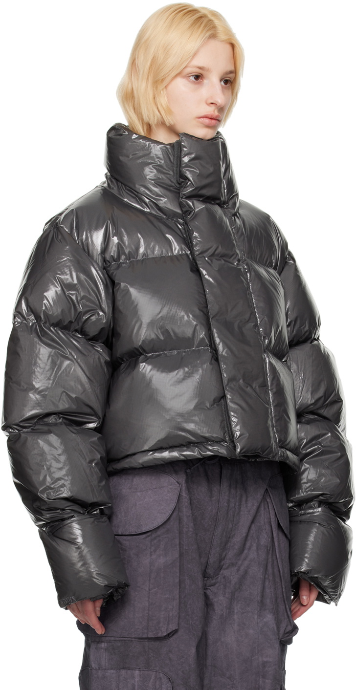 Entire Studios Gray Cropped PFD V2 Down Jacket Entire Studios