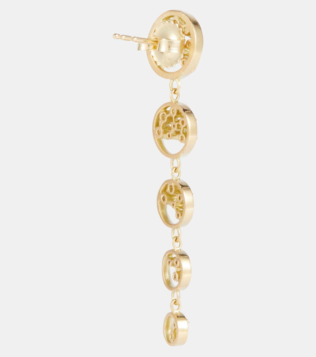 Jade Trau Margot 18kt gold drop earrings with diamonds