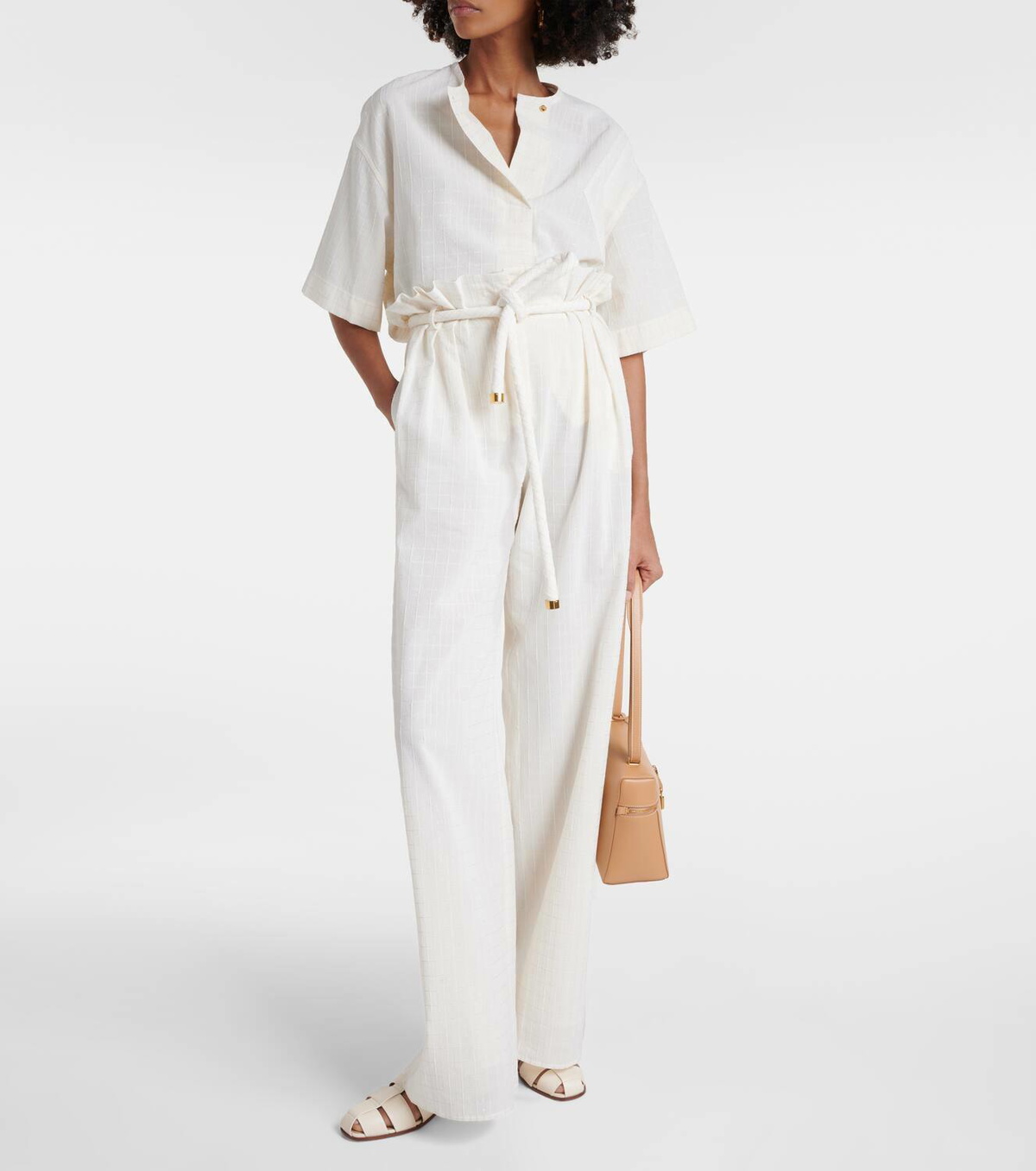 LORO PIANA 26S SHIRT AND WIDE LEG PANTS SET 784