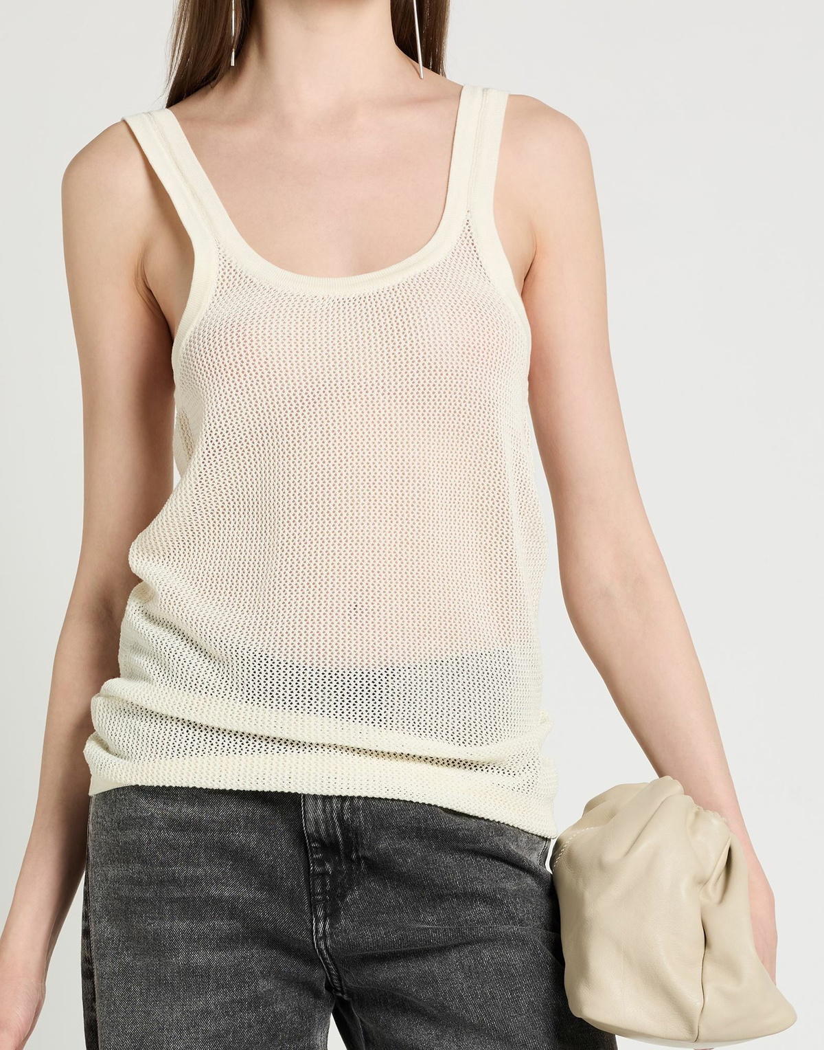 Laneus Womens Top Ivory