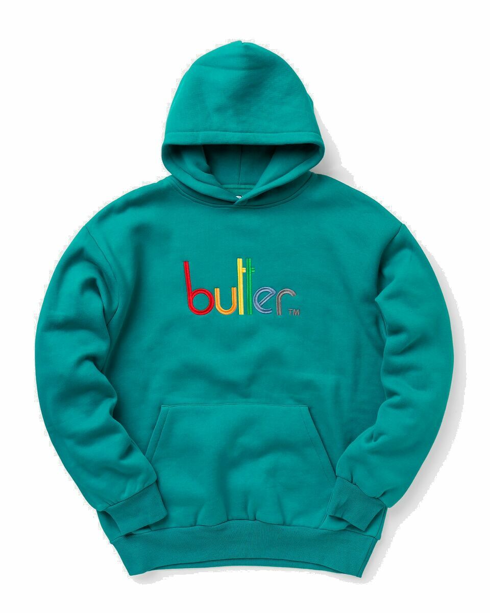 Photo: Butter Goods Colours Embroidered Pullover Hoodie Green - Mens - Hoodies