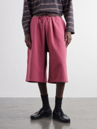 KAPITAL - Wide-Leg Cotton-Jersey Drawstring Shorts - Pink