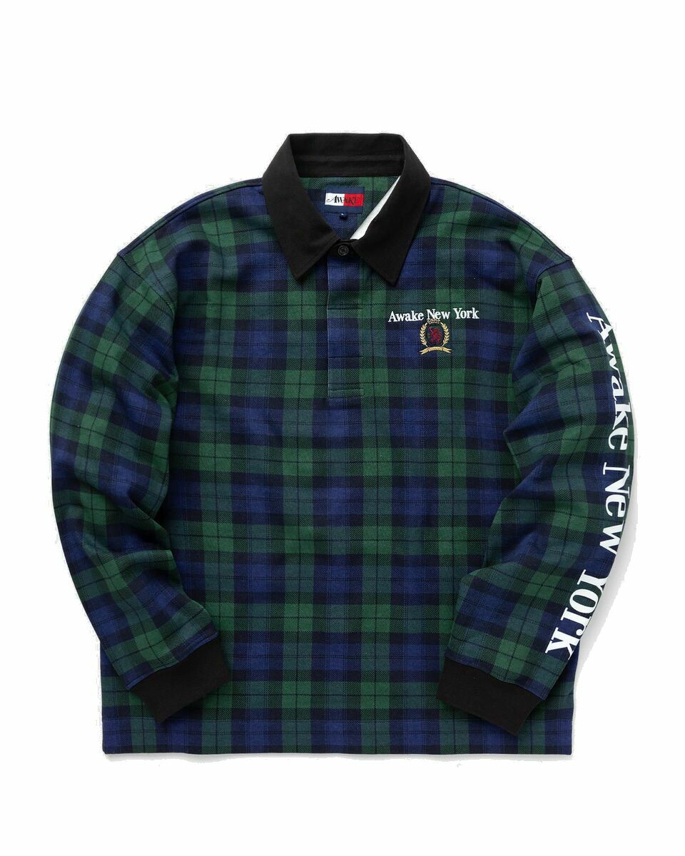 Photo: Tommy Jeans Tommy X Awake Rugby Blue/Green - Mens - Polos