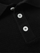 SECOND / LAYER - Cotton Polo Shirt - Black