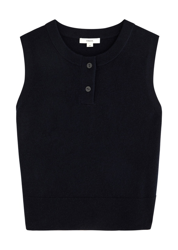 Photo: Vince Wool-blend Vest Dark Navy