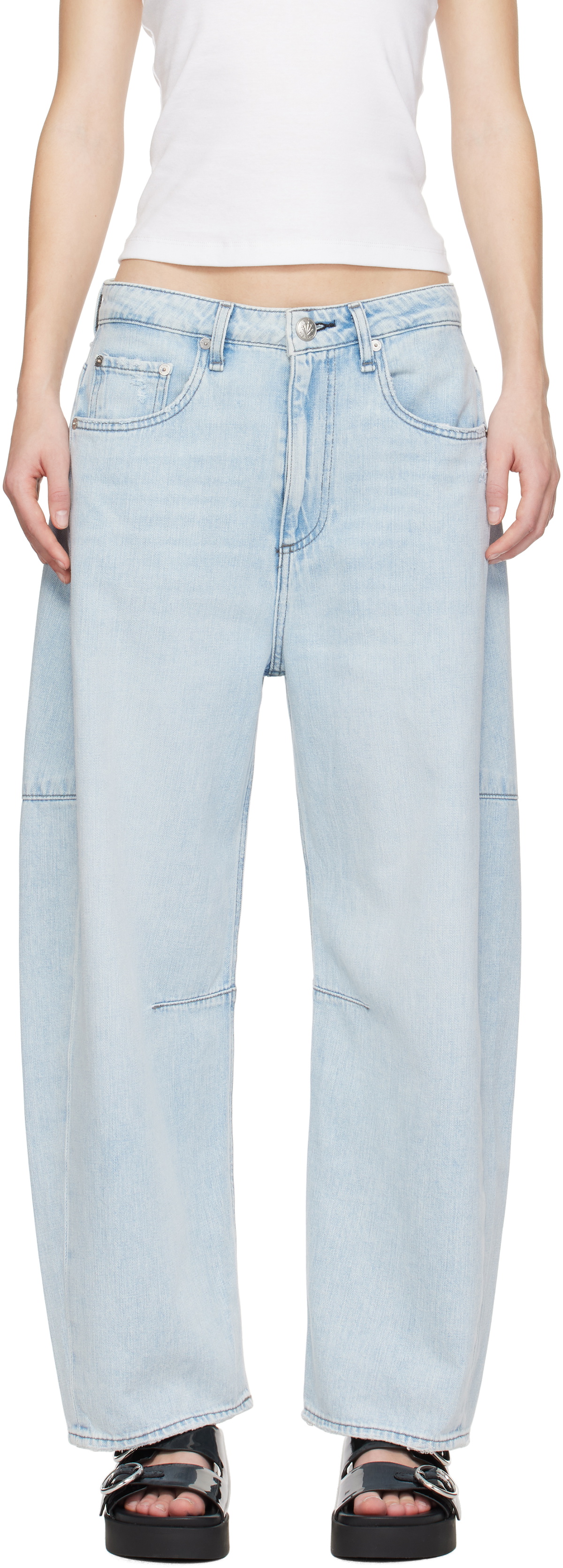 ◆BADBLOOD◆ Charlie Barrel Gin Mid Blue w-jeans24-007 MUSINSA | BADBLOOD Charlie Barrel jeans - Mid Blue