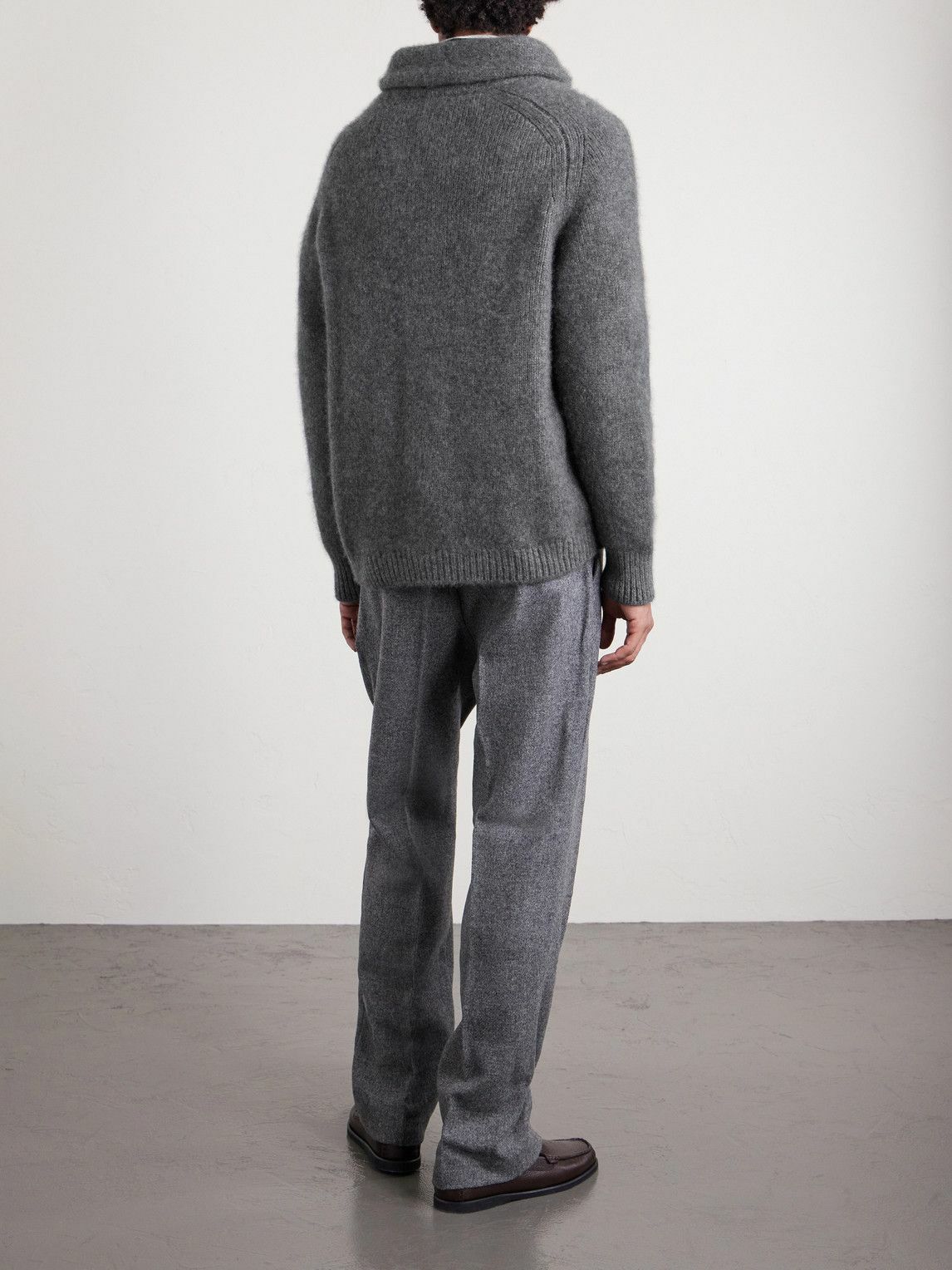 UMIT BENAN - Montana Cashmere and Silk-Blend Cardigan - Gray