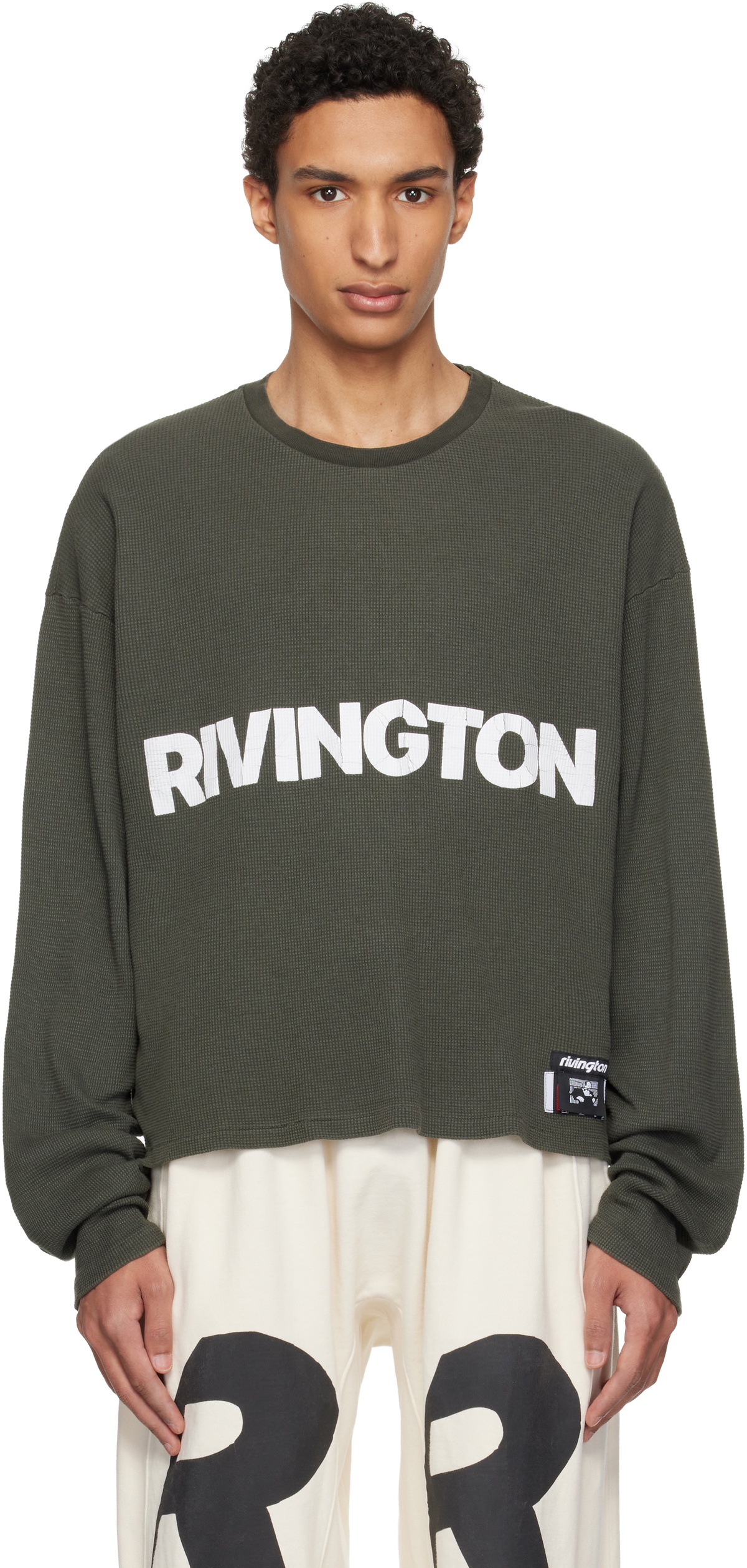 Rivington Roi Rebis Khaki 'Anti Death' Thermal T-shirt
