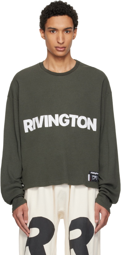 Photo: Rivington Roi Rebis Khaki 'Anti Death' Thermal T-shirt