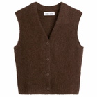 Samsøe Samsøe Women's Sajeanne Hairy Knit Vest Top in Black Coffee