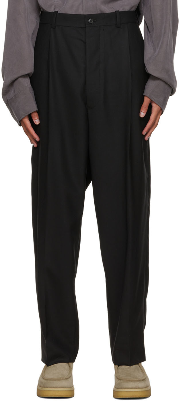Connor McKnight Black Pleated Suiting Trousers