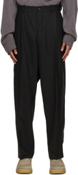 Connor McKnight Black Pleated Suiting Trousers