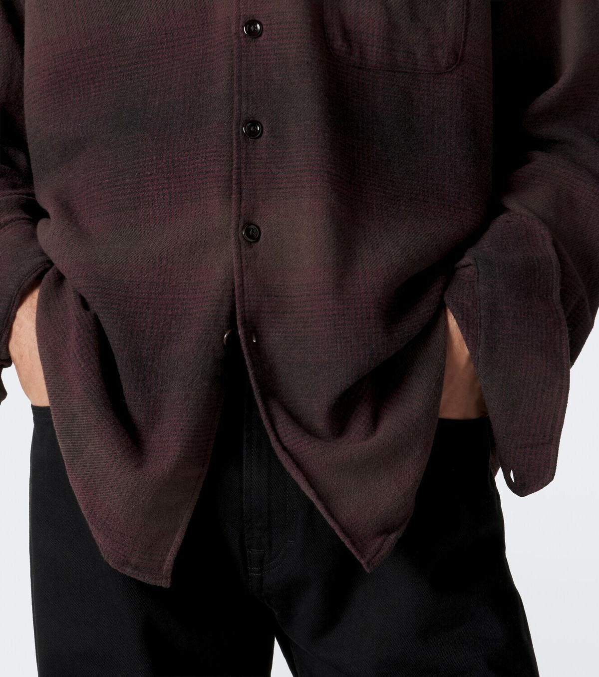 Our Legacy Above checked cotton-blend shirt