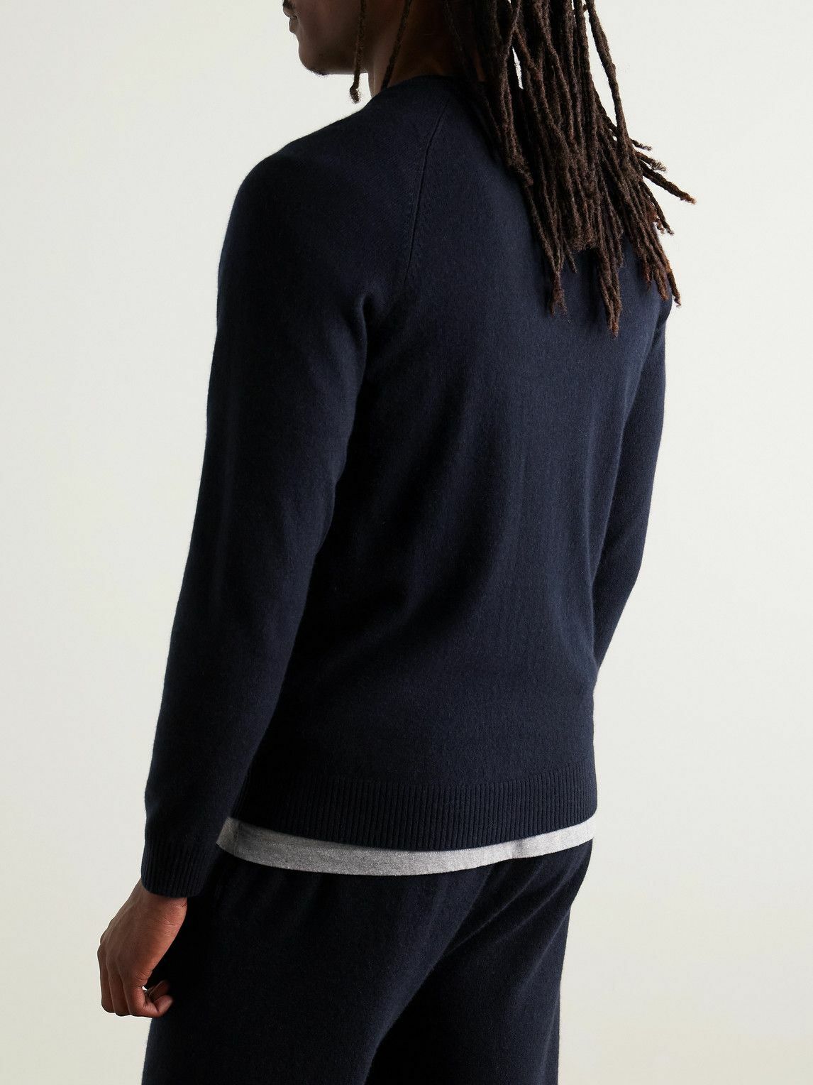 Derek Rose - Finley Cashmere Sweater - Blue