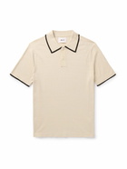 NN07 - Damon 6649 Silk and Cotton-Blend Polo Shirt - Neutrals