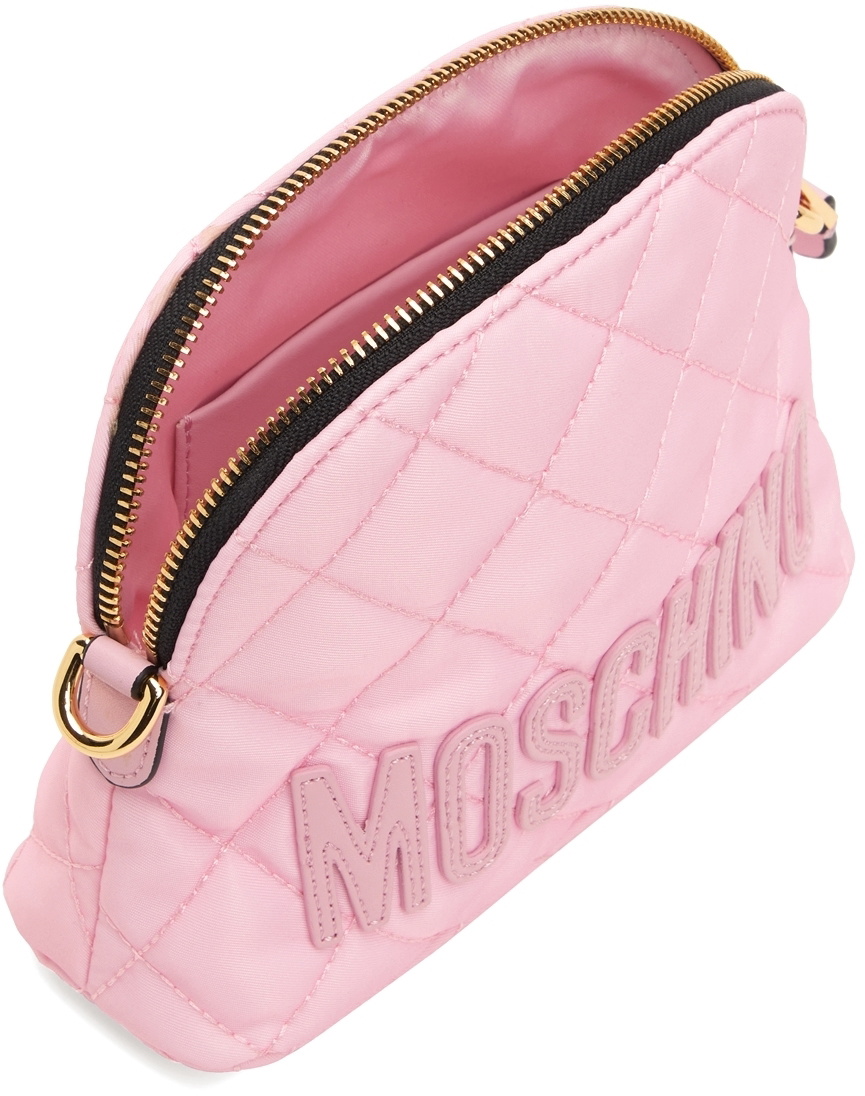 Pink quilted 2025 shoulder bag