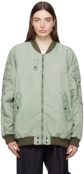 OPEN YY Khaki Oversized Bomber Jacket